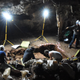 Archaeologists work in a Spanish cave.